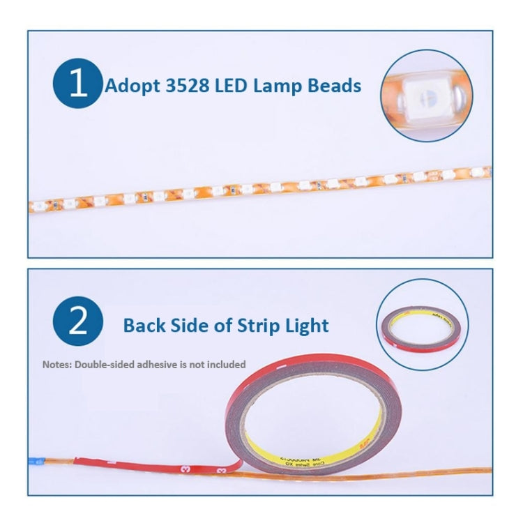 5 PCS Flow Style 45 LED 3528 SMD Waterproof Flexible Car Strip Light for Car Decoration, DC 12V, Length: 45cm - Decorative Lights by PMC TechLife | Online Shopping South Africa | PMC TechLife | Buy Now Pay Later Mobicred