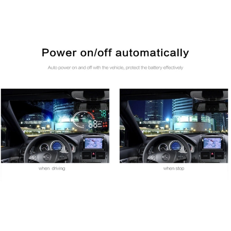 X6 3.5 inch Car OBDII / EUOBD HUD Vehicle-mounted Head Up Display Security System, Support Speed & Water Temperature & Speed Alarm & Fuel Consumption & Battery Voltage, etc. - Head Up Display System by PMC TechLife | Online Shopping South Africa | PMC TechLife | Buy Now Pay Later Mobicred