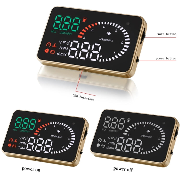 X6 3.5 inch Car OBDII / EUOBD HUD Vehicle-mounted Head Up Display Security System, Support Speed & Water Temperature & Speed Alarm & Fuel Consumption & Battery Voltage, etc. - Head Up Display System by PMC TechLife | Online Shopping South Africa | PMC TechLife | Buy Now Pay Later Mobicred