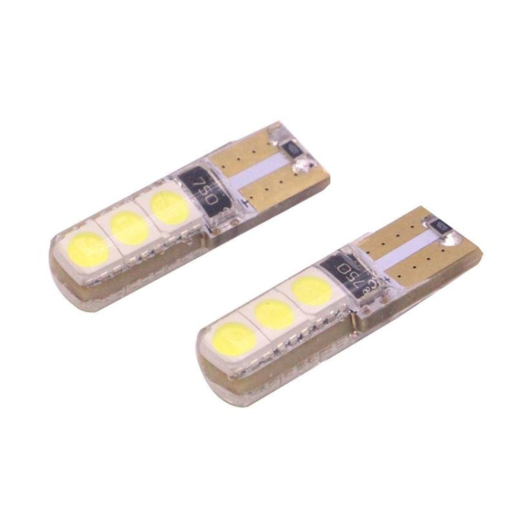 2 PCS T10 2W 120-140LM 6 LED Ice Blue 5050 LED Brake Light for Vehicles, DC12V - free shipping - PMC TechLife - Order now!
