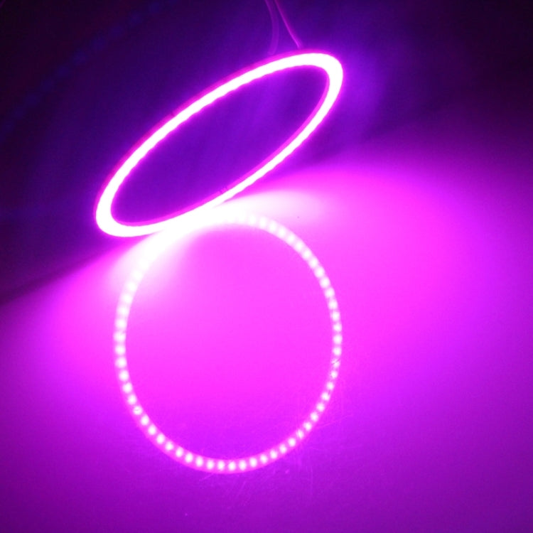 80mm 5W 180LM Angel Eyes Circles Car Headlight Pink Light COB LED Lights for Vehicles, DC 12-24V - Eagle Eye Lamps by PMC TechLife | Online Shopping South Africa | PMC TechLife | Buy Now Pay Later Mobicred
