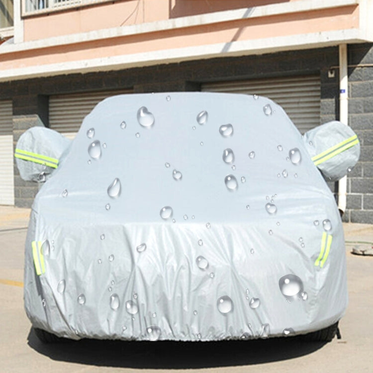 PEVA Anti-Dust Waterproof Sunproof Sedan Car Cover with Warning Strips, Fits Cars up to 4.1m(160 inch) in Length - PE Material by PMC TechLife | Online Shopping South Africa | PMC TechLife | Buy Now Pay Later Mobicred