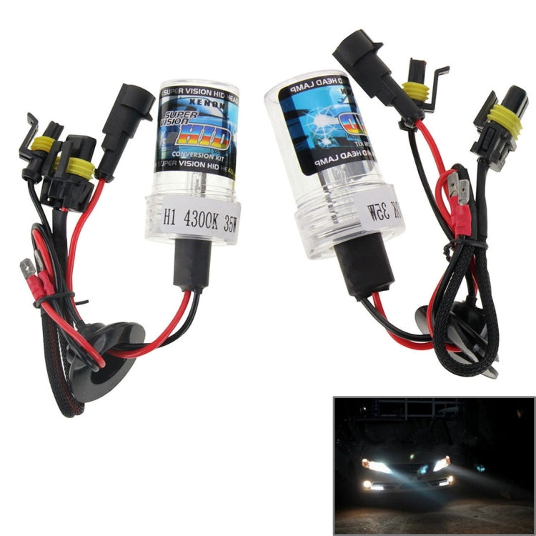 DC12V 35W H1 HID Xenon Light Single Beam Super Vision Water-resistant Head Lamp, Color Temperature: 4300K, Pack of 2 - Xenon Lights by PMC TechLife | Online Shopping South Africa | PMC TechLife | Buy Now Pay Later Mobicred