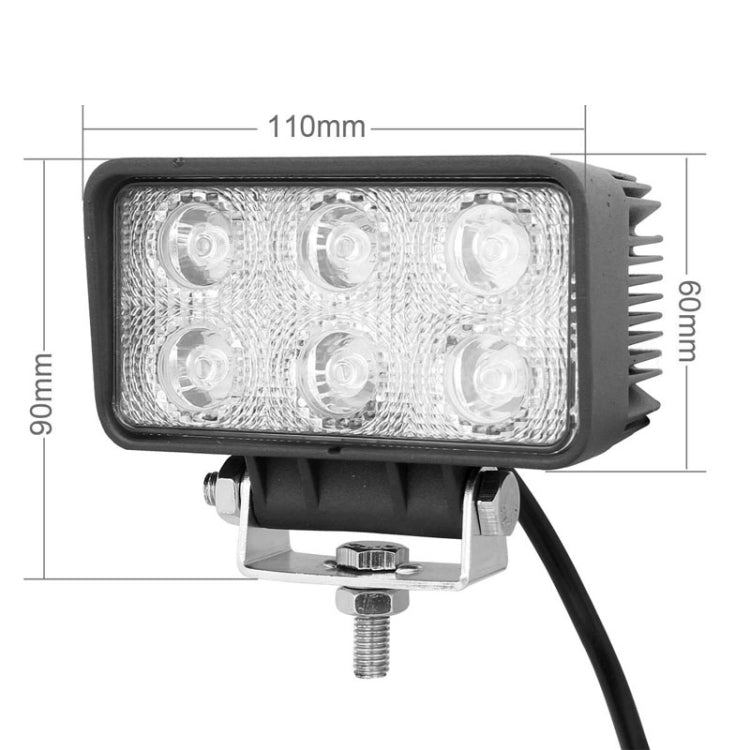 LML-1518 18W 1260-1350LM Epistar 6 LED White 30 Degree Spot Beam Car LED Light Waterproof IP67, DC 10-30V - Work Lights by PMC TechLife | Online Shopping South Africa | PMC TechLife | Buy Now Pay Later Mobicred