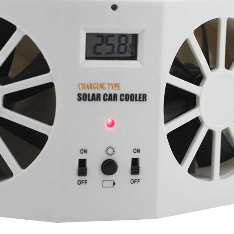 2W Solar Powered Car Auto Air Vent Cool Fan Cooler Ventilation System Radiator, with Temperature Display - Heating & Fans by PMC TechLife | Online Shopping South Africa | PMC TechLife | Buy Now Pay Later Mobicred