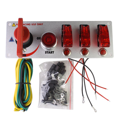 Flip-up Start Ignition Switch Panel and Accessories for Racing Sport (DC 12V) - Car Switches by PMC TechLife | Online Shopping South Africa | PMC TechLife | Buy Now Pay Later Mobicred