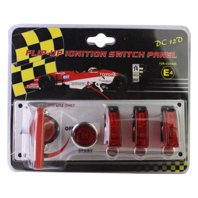Flip-up Start Ignition Switch Panel and Accessories for Racing Sport (DC 12V) - Car Switches by PMC TechLife | Online Shopping South Africa | PMC TechLife | Buy Now Pay Later Mobicred