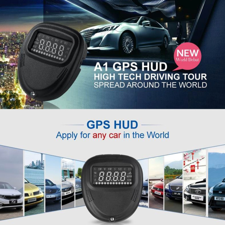 A1 2.0 inch Car GPS HUD Head Up Display Vehicle-mounted Security System, Support Speed & Real Time & Altitude & Over Speed Alarm & Compass & MPH & Auto Sleeping & KM & Satellite Signal - Head Up Display System by PMC TechLife | Online Shopping South Africa | PMC TechLife | Buy Now Pay Later Mobicred