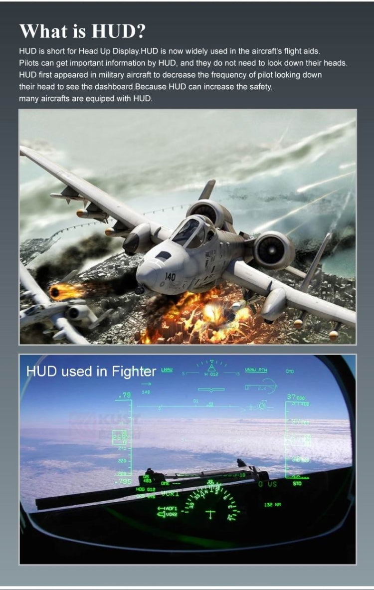 A8 5.5 inch Car OBDII HUD Warning System Vehicle-mounted Head Up Display Projector with LED, Support Fuel Consumption & Over Speed Alarm & Water Temperature & Fault Diagnosis - Head Up Display System by PMC TechLife | Online Shopping South Africa | PMC TechLife | Buy Now Pay Later Mobicred