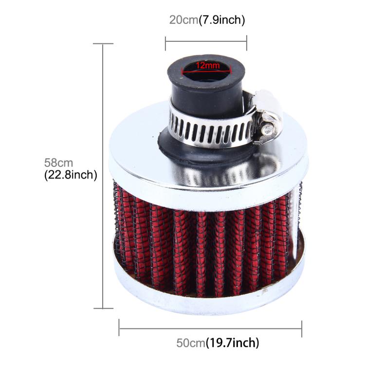 MZ 50mm Universal Mushroom Head Style Air Filter for Car(Red) - Air Intake System by PMC TechLife | Online Shopping South Africa | PMC TechLife | Buy Now Pay Later Mobicred