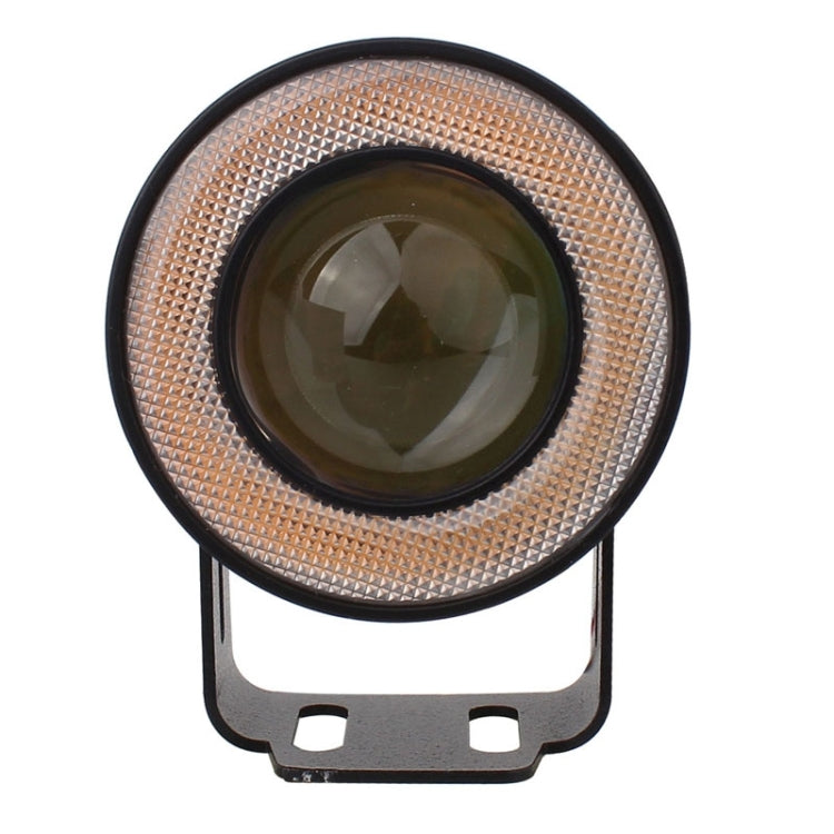 2 PCS 2.5 inch 10W 900LM White + Yellow Light 6500K Waterproof LED Eagle Eye Light for Vehicles, DC 12V, Cable Length: 20cm(Black) - free shipping - PMC TechLife - Order now!