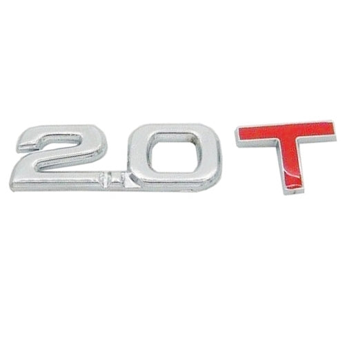 3D Universal Decal Chromed Metal 2.0T Car Emblem Badge Sticker Car Trailer Gas Displacement Identification, Size: 8.5x2.5 cm - 3D Metal Sticker by PMC TechLife | Online Shopping South Africa | PMC TechLife | Buy Now Pay Later Mobicred