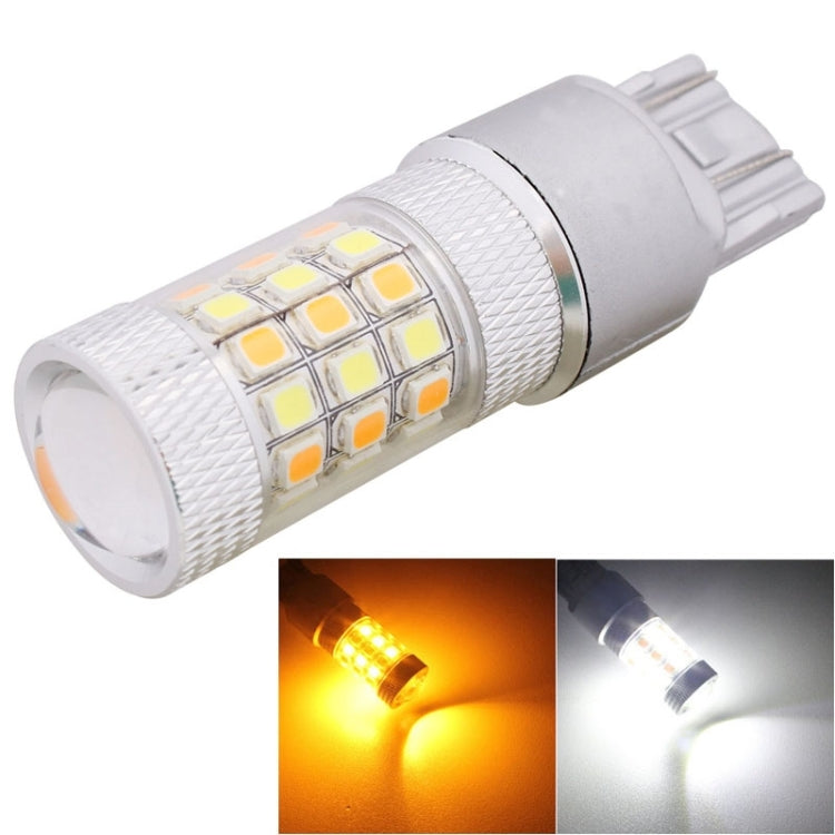 T20/7443 8W 420LM White + Yellow Light 42 LED 2835 SMD Car Brake Light Steering Light Bulb, DC 12V - Brake Lights by PMC TechLife | Online Shopping South Africa | PMC TechLife | Buy Now Pay Later Mobicred