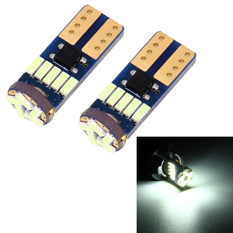 2PCS T10 3W 450LM White Light 15 LED 4014 SMD LED Decode Error-Free Canbus Car Clearance Lamp,DC12V - Clearance Lights by PMC TechLife | Online Shopping South Africa | PMC TechLife | Buy Now Pay Later Mobicred