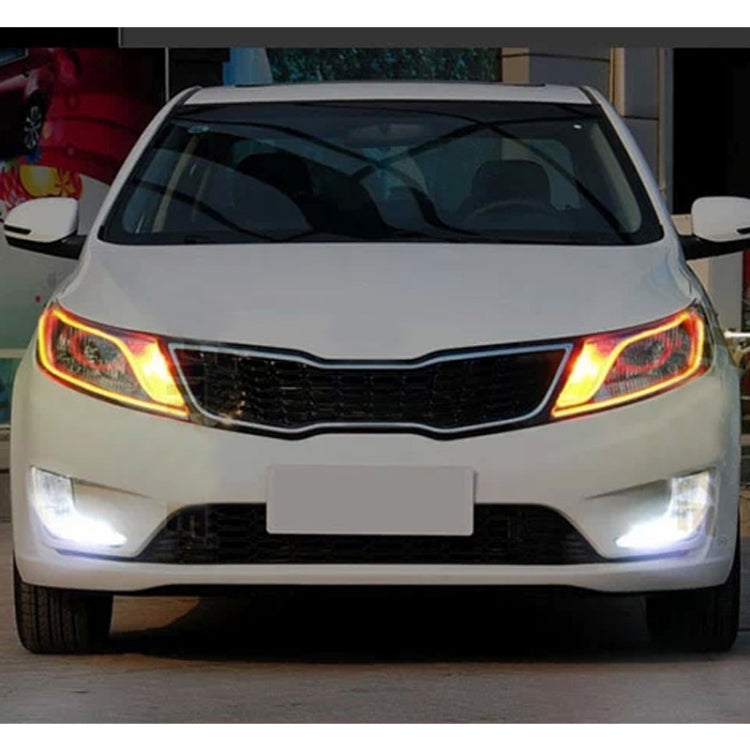 2 PCS  4.5W 270LM 6500K 597-577nm White + Yellow Wired LED Tube Daytime Running Light DRL Steering Lamp, DC12V, Lamp Length:45cm - Fog / Driving Lights by PMC TechLife | Online Shopping South Africa | PMC TechLife | Buy Now Pay Later Mobicred