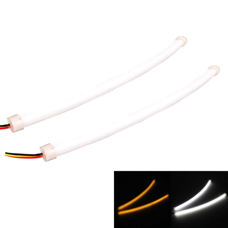 2 PCS  3W 180LM 6500K 597-577nm White + Yellow Wired LED Tube Daytime Running Light DRL Steering Lamp, DC12V, Lamp Length:30cm - Fog / Driving Lights by PMC TechLife | Online Shopping South Africa | PMC TechLife | Buy Now Pay Later Mobicred