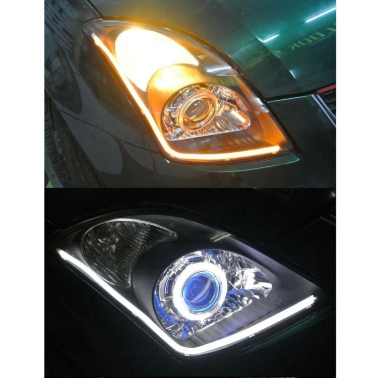 2 PCS  6W 360LM 6500K 597-577nm White + Yellow Wired LED Tube Daytime Running Light DRL Steering Lamp, DC12V, Lamp Length:60cm - Fog / Driving Lights by PMC TechLife | Online Shopping South Africa | PMC TechLife | Buy Now Pay Later Mobicred