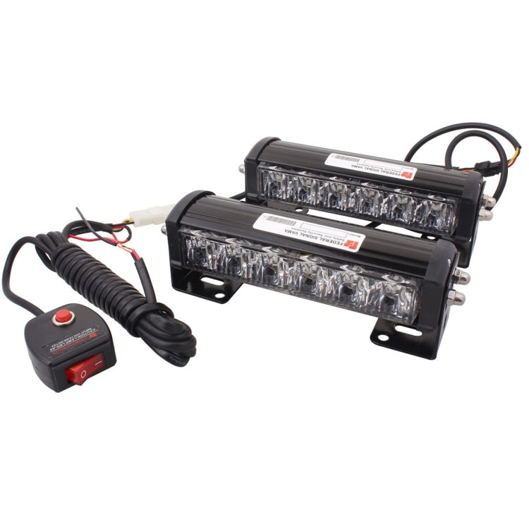 2 PCS  6 inch 6 LED 2 x 18W Car Flash Warning Light Red + Blue Change White Waterproof Emergency Light, DC 12V - Warning Lights by PMC TechLife | Online Shopping South Africa | PMC TechLife | Buy Now Pay Later Mobicred