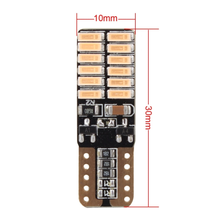 2 PCS T10 4.8W 720LM Pink Light 24 SMD 4014 LED Error-Free Canbus Car Clearance Lights Lamp, DC 12V - Clearance Lights by PMC TechLife | Online Shopping South Africa | PMC TechLife | Buy Now Pay Later Mobicred