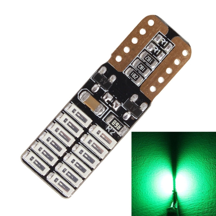 2 PCS T10 4.8W 720LM Green Light 24 SMD 4014 LED Error-Free Canbus Car Clearance Lights Lamp, DC 12V - Clearance Lights by PMC TechLife | Online Shopping South Africa | PMC TechLife | Buy Now Pay Later Mobicred
