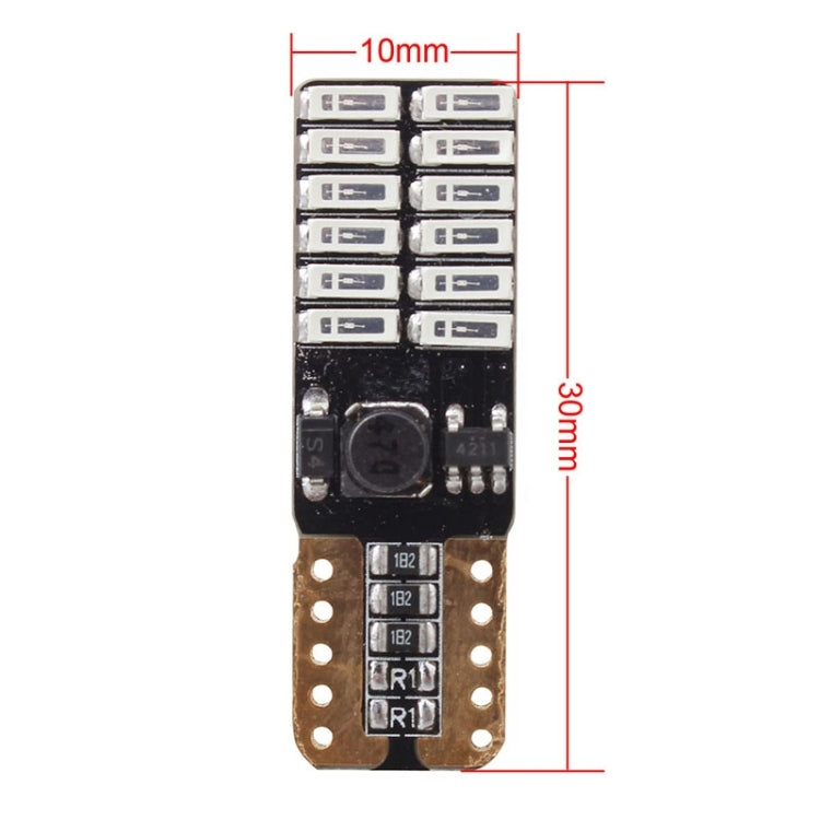 2 PCS T10 4.8W 720LM Yellow Light 24 SMD 4014 LED Error-Free Canbus Car Clearance Lights Lamp, DC 12V - Clearance Lights by PMC TechLife | Online Shopping South Africa | PMC TechLife | Buy Now Pay Later Mobicred