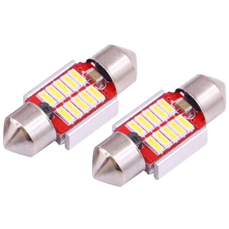 2 PCS 31mm 3W 180LM White Light 10 LED SMD 4014 CANBUS License Plate Reading Lights Car Light Bulb - Dome Lights by PMC TechLife | Online Shopping South Africa | PMC TechLife | Buy Now Pay Later Mobicred
