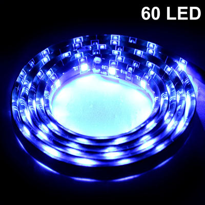 1.7W Blue Light 60 LED 3528 SMD Waterproof Flexible Car Strip Light, DC 12V, Length: 1m - Decorative Lights by PMC TechLife | Online Shopping South Africa | PMC TechLife | Buy Now Pay Later Mobicred