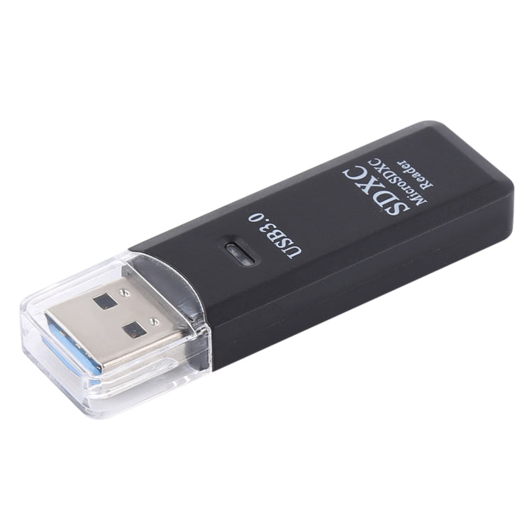 2 in 1 USB 3.0 Card Reader, Super Speed 5Gbps, Support SD Card / TF Card(Black) -  by PMC TechLife | Online Shopping South Africa | PMC TechLife | Buy Now Pay Later Mobicred