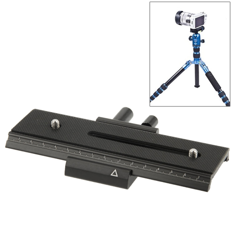 2-way Macro Focus Rail Slider Long-type Tripod Head Plate(Black) - free shipping - PMC TechLife - Order now!