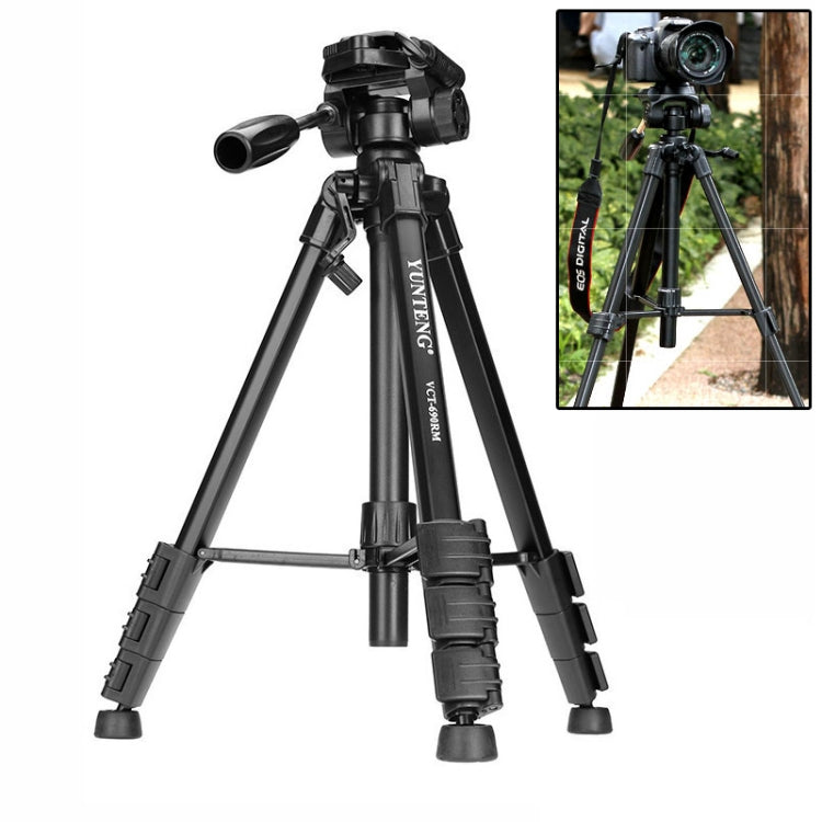 YUNTENG Camera Tripod with 3-dimensional Damping Head (VCT-690RM)(Black) - free shipping - PMC TechLife - Order now!