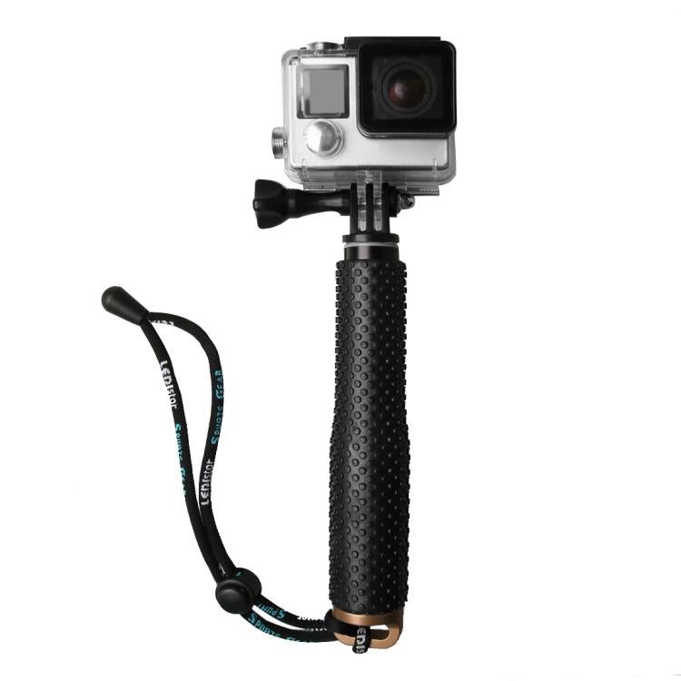 Handheld 49cm Extendable Pole Monopod with Screw for GoPro, Insta360, DJI and Other Action Cameras(Gold) - Extendable Pole by PMC TechLife | Online Shopping South Africa | PMC TechLife | Buy Now Pay Later Mobicred