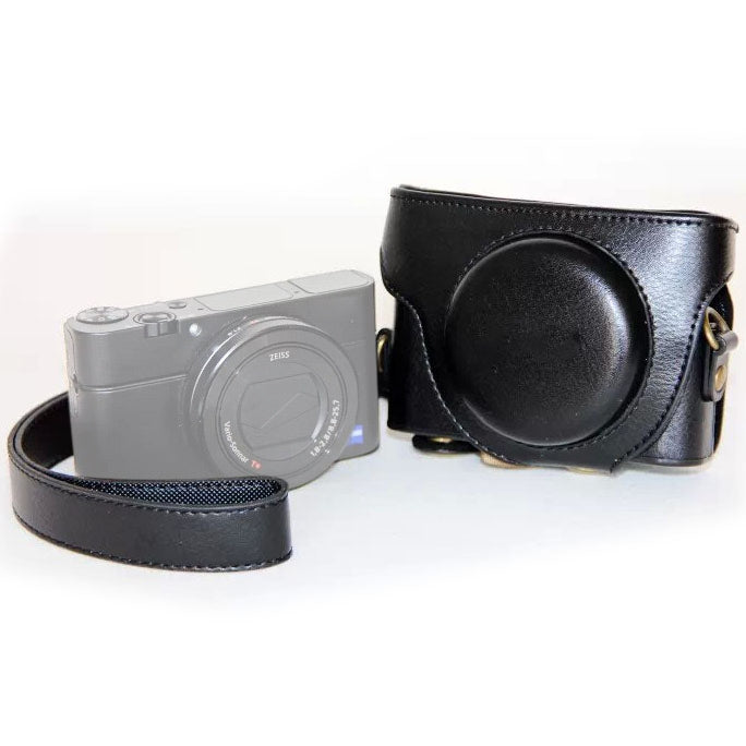 Retro Style PU Leather Camera Case Bag with Strap for Sony RX100 M3 / M4 / M5(Black) - free shipping - PMC TechLife - Order now!
