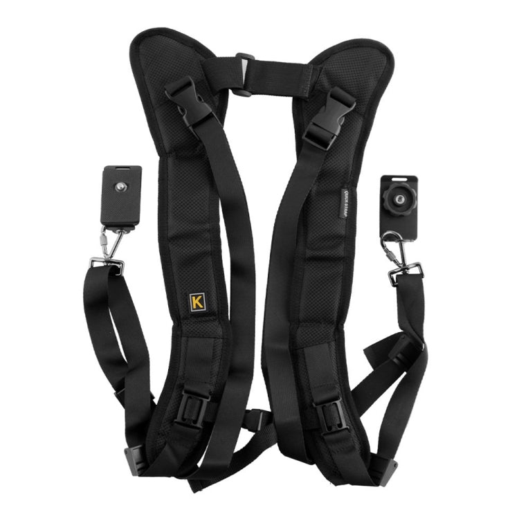 Safe & Fast Quick Double Shoulder Belt Strap for 2 Cameras DSLR (QS-B 1/4(Black) - free shipping - PMC TechLife - Order now!