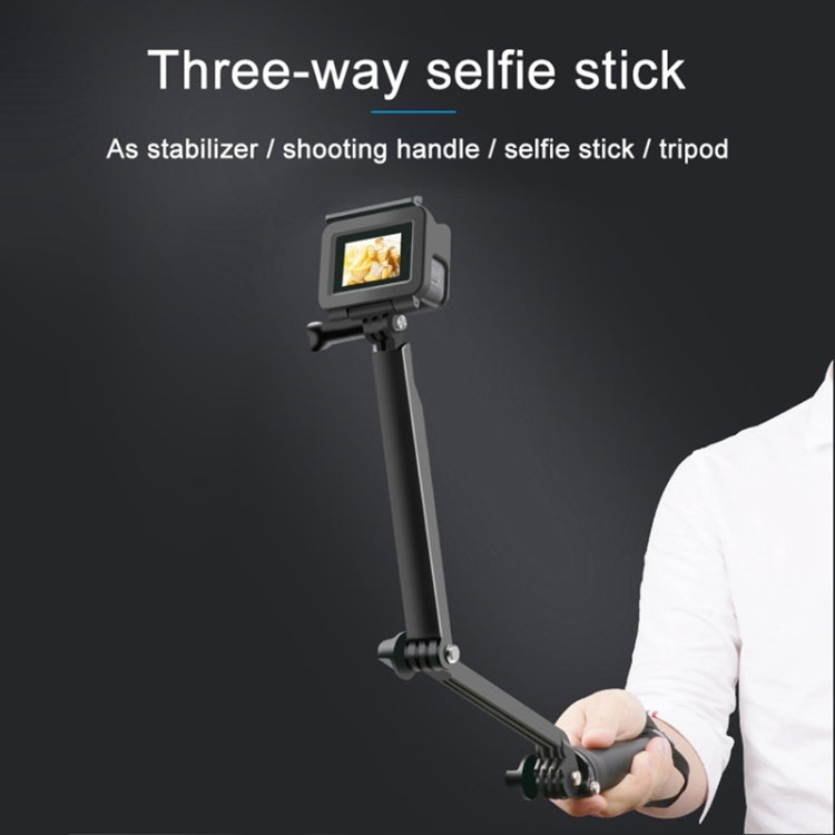 3-Way Monopod + Tripod + Grip Super Portable Magic Mount Selfie Stick for GoPro Hero12 Black / Hero11 /10 /9 /8 /7 /6 /5, Insta360 Ace / Ace Pro, DJI Osmo Action 4 and Other Action Cameras, Length of Extension: 20-62cm - Extendable Pole by PMC TechLife | Online Shopping South Africa | PMC TechLife | Buy Now Pay Later Mobicred