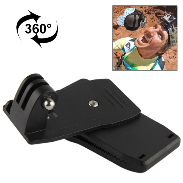 360 Degree Rotation Backpack Rec-Mounts Clip Clamp Mount for GoPro, Insta360, DJI and Other Action Cameras(Black) - Backpack Clip by PMC TechLife | Online Shopping South Africa | PMC TechLife | Buy Now Pay Later Mobicred