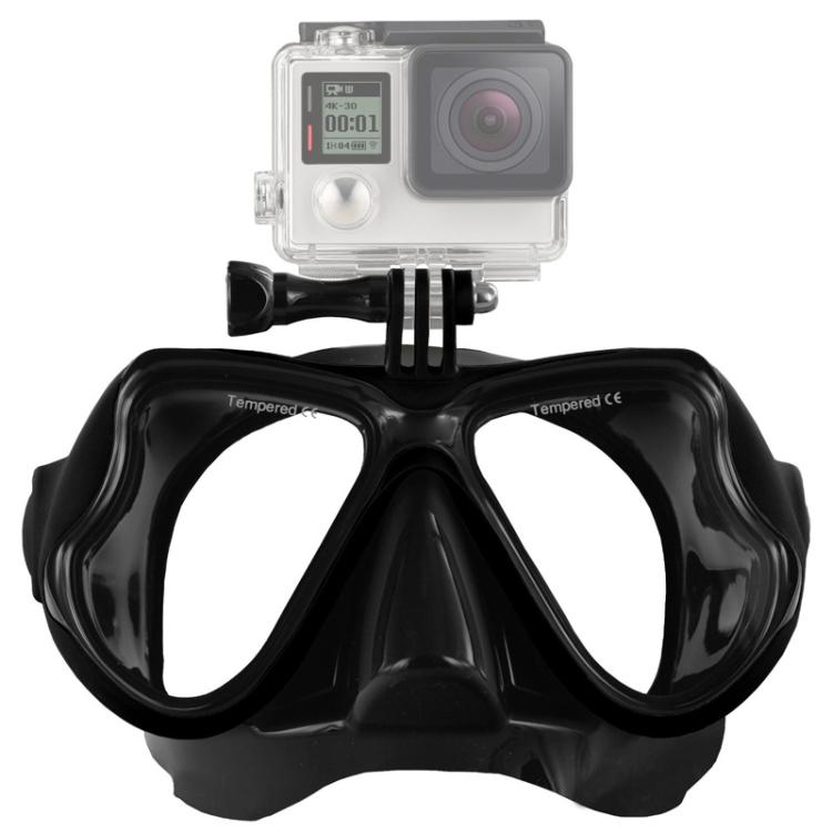 Water Sports Diving Equipment Diving Mask Swimming Glasses for GoPro, Insta360, DJI and Other Action Cameras(Black) - Diving Mask by PMC TechLife | Online Shopping South Africa | PMC TechLife | Buy Now Pay Later Mobicred