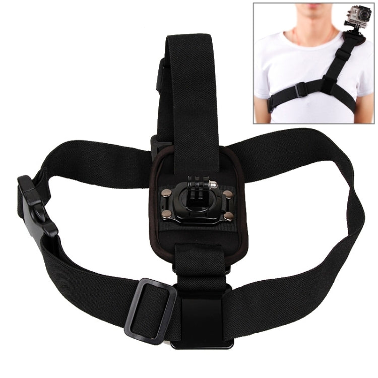 360 Degree Rotary Special Sports Single Shoulder DV Chest Belt for GoPro, Insta360, DJI and Other Action Cameras(Black) - Chest Belt by PMC TechLife | Online Shopping South Africa | PMC TechLife | Buy Now Pay Later Mobicred