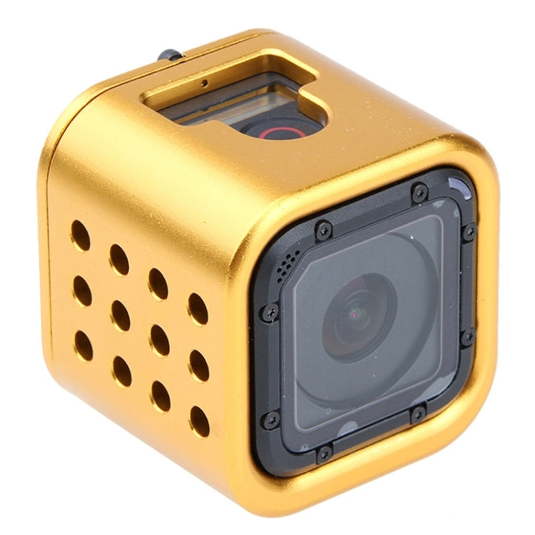 Housing Shell CNC Aluminum Alloy Protective Cage with Insurance Back Cover for GoPro HERO5 Session /HERO4 Session /HERO Session(Gold) - Metal Cases by PMC TechLife | Online Shopping South Africa | PMC TechLife | Buy Now Pay Later Mobicred