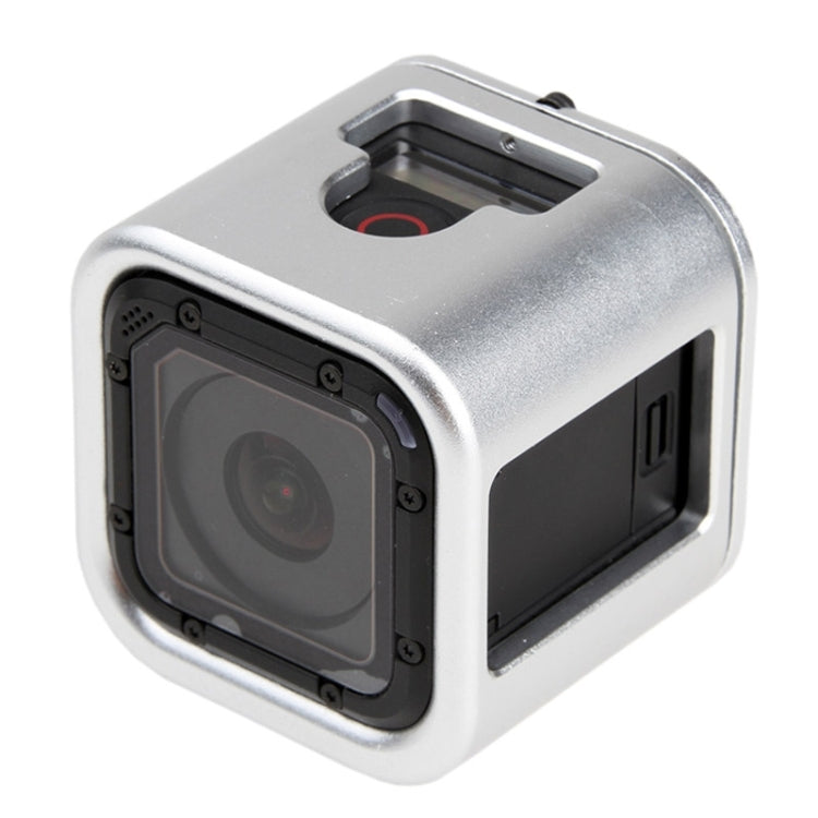 Housing Shell CNC Aluminum Alloy Protective Cage with Insurance Back Cover for GoPro HERO5 Session /HERO4 Session /HERO Session(Silver) - Metal Cases by PMC TechLife | Online Shopping South Africa | PMC TechLife | Buy Now Pay Later Mobicred