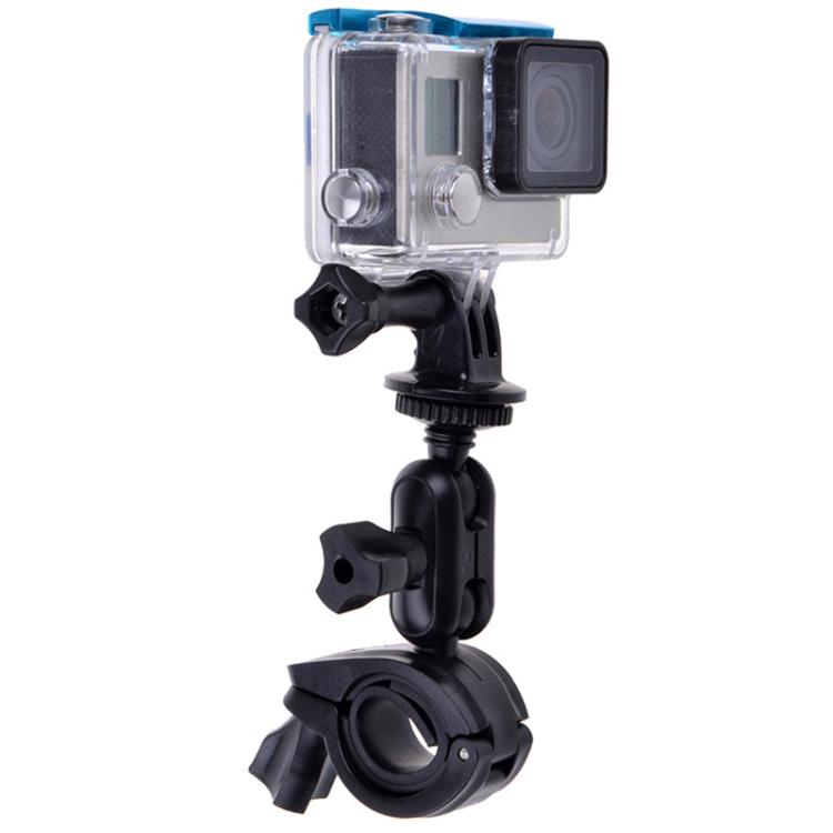 360 Degrees Rotation Bicycle Motorcycle Holder Handlebar Mount with Screw & Tripod Adapter for PULUZ Action Sports Cameras Jaws Flex Clamp Mount for GoPro, Insta360, DJI and Other Action Cameras - Bicycle Handlebar Mount by PMC TechLife | Online Shopping South Africa | PMC TechLife | Buy Now Pay Later Mobicred