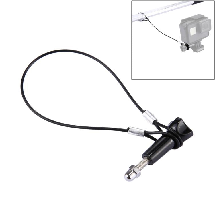 Stainless Steel Lanyard / Tether with Screw for GoPro HERO11 Black/HERO10 Black / HERO9 Black /HERO8 Black /7 /6/ 5 /5 Session /4 /3+ /3 /2 /1(Black) - Screws by PMC TechLife | Online Shopping South Africa | PMC TechLife | Buy Now Pay Later Mobicred