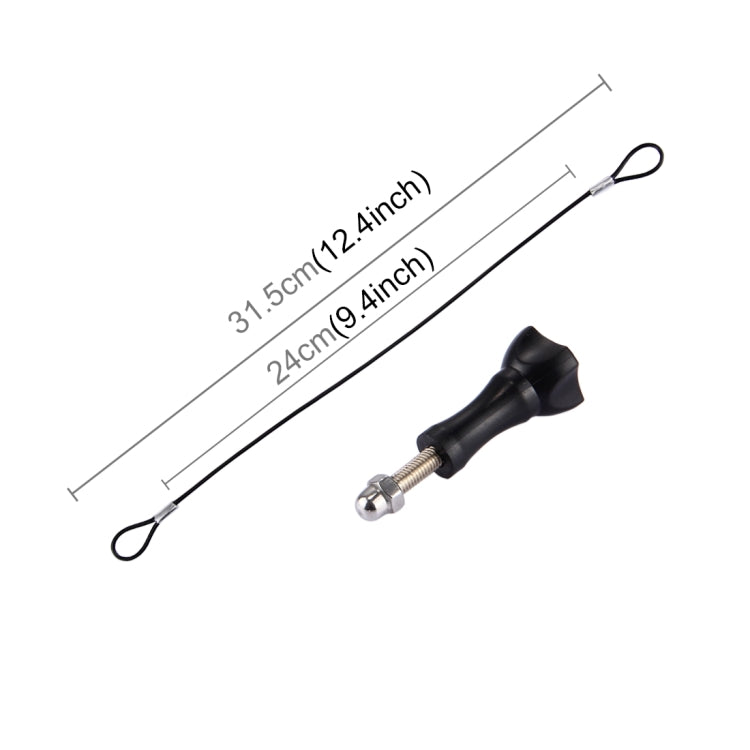 Stainless Steel Lanyard / Tether with Screw for GoPro HERO11 Black/HERO10 Black / HERO9 Black /HERO8 Black /7 /6/ 5 /5 Session /4 /3+ /3 /2 /1(Black) - Screws by PMC TechLife | Online Shopping South Africa | PMC TechLife | Buy Now Pay Later Mobicred