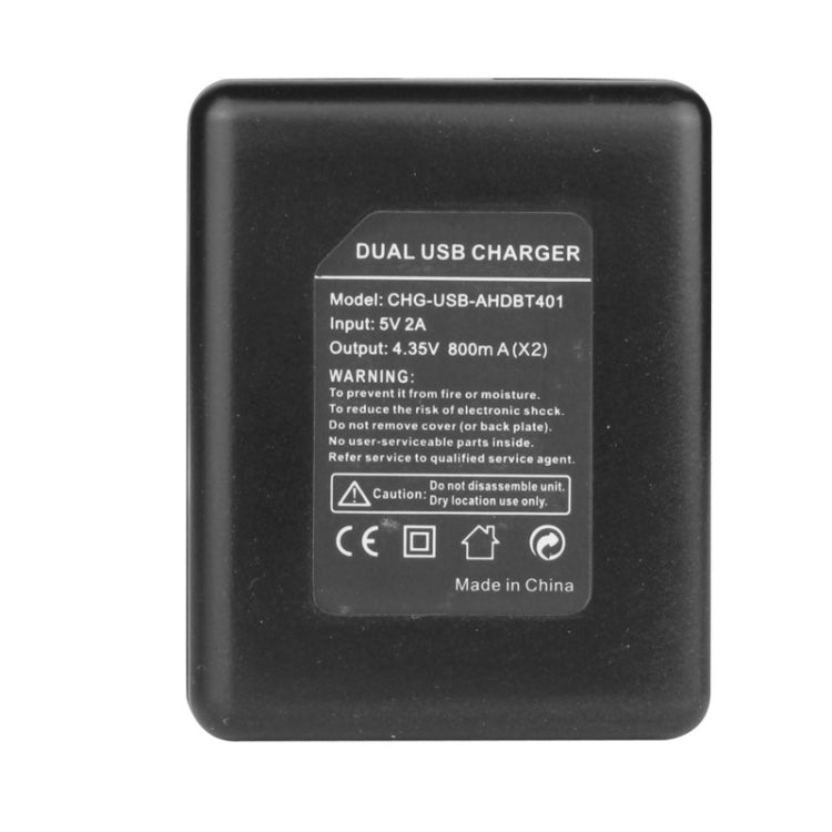 USB Dual Battery Travel Charger for GoPro HERO4 (AHDBT-401)(Black) - free shipping - PMC TechLife - Order now!