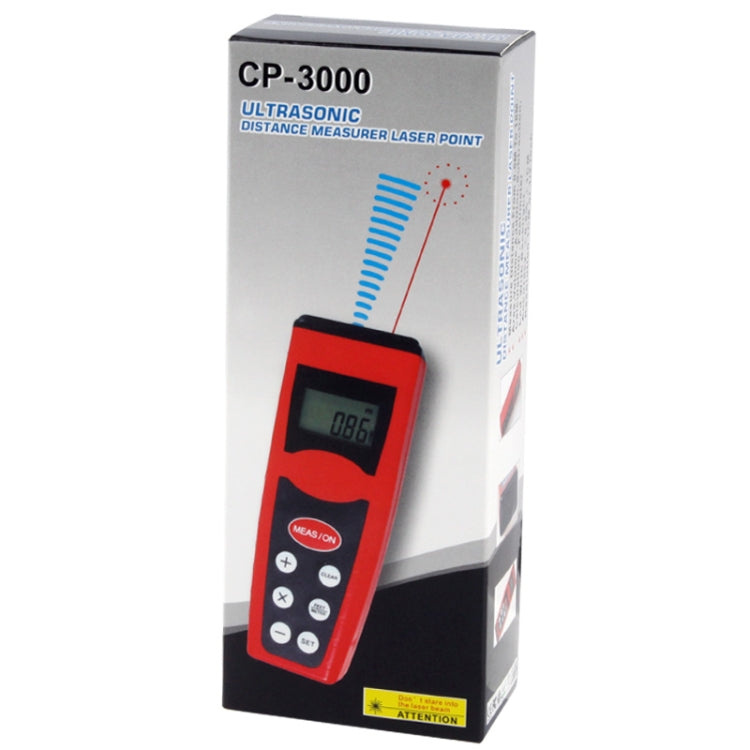Ultrasonic Distance Measure Measurer with Laser Pointer, Range: 0.5-18m (CP-3000) - Laser Rangefinder by PMC TechLife | Online Shopping South Africa | PMC TechLife | Buy Now Pay Later Mobicred