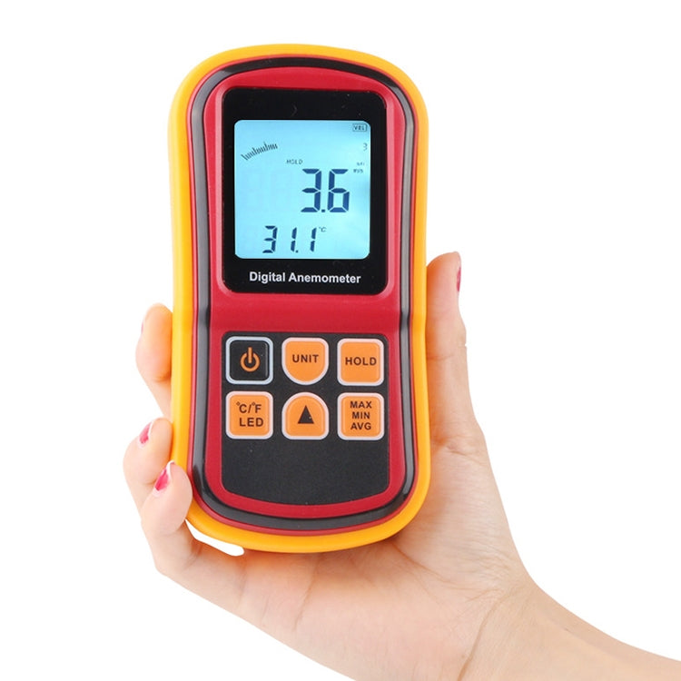 Digital Anemometer (Measurement items: Air Velocity, Air Temperature)(Red) - Tachometers & Anemometer by PMC TechLife | Online Shopping South Africa | PMC TechLife | Buy Now Pay Later Mobicred