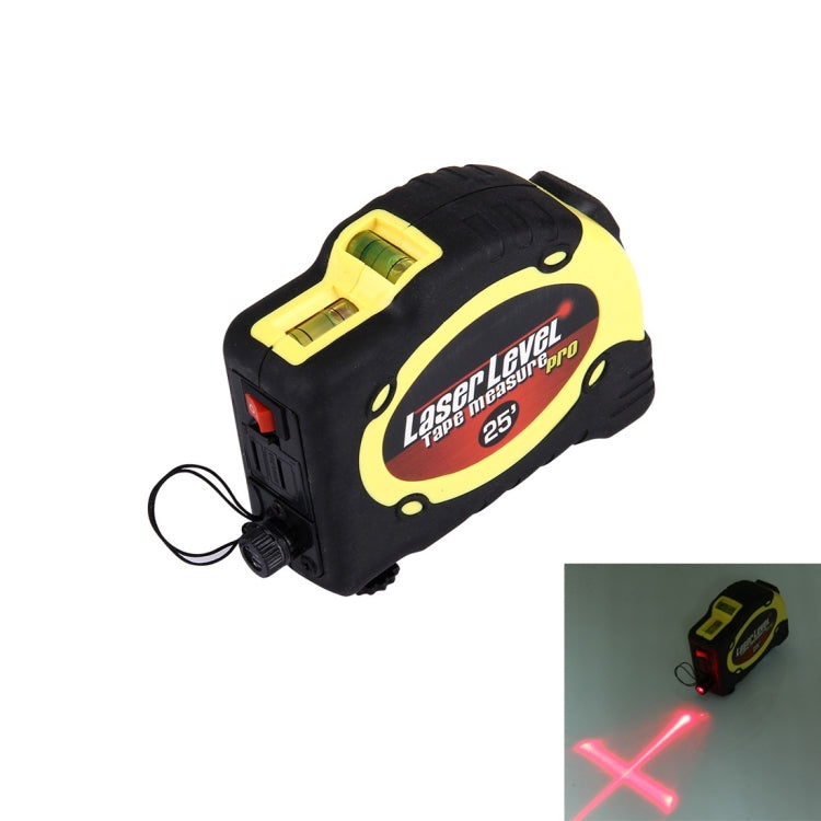 Laser Level with Tape Measure Pro (25 feet) & Belt Clip / Can be Attached to Tripod(Yellow) - Laser Rangefinder by PMC TechLife | Online Shopping South Africa | PMC TechLife | Buy Now Pay Later Mobicred