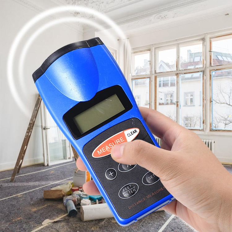 Ultrasonic Laser Point LED Distance Measure Meter Tool(Blue) - Laser Rangefinder by PMC TechLife | Online Shopping South Africa | PMC TechLife | Buy Now Pay Later Mobicred