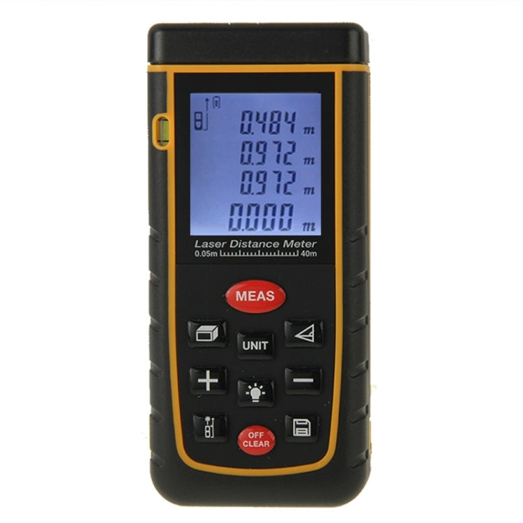 RZ-A40 1.9 inch LCD 40m Hand-held Laser Distance Meter with Level Bubble - Laser Rangefinder by PMC TechLife | Online Shopping South Africa | PMC TechLife | Buy Now Pay Later Mobicred