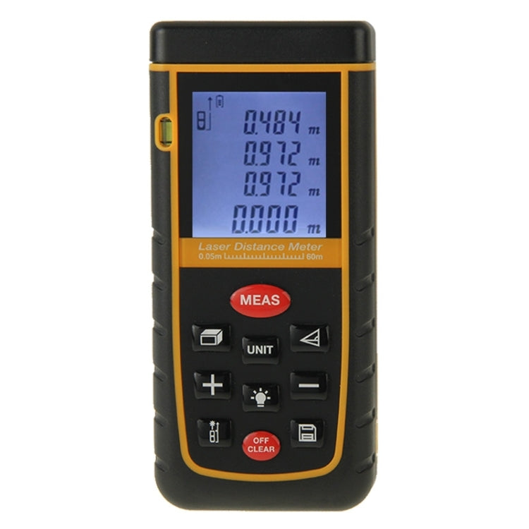 RZ-A60 1.9 inch LCD 60m Hand-held Laser Distance Meter with Level Bubble - Laser Rangefinder by PMC TechLife | Online Shopping South Africa | PMC TechLife | Buy Now Pay Later Mobicred