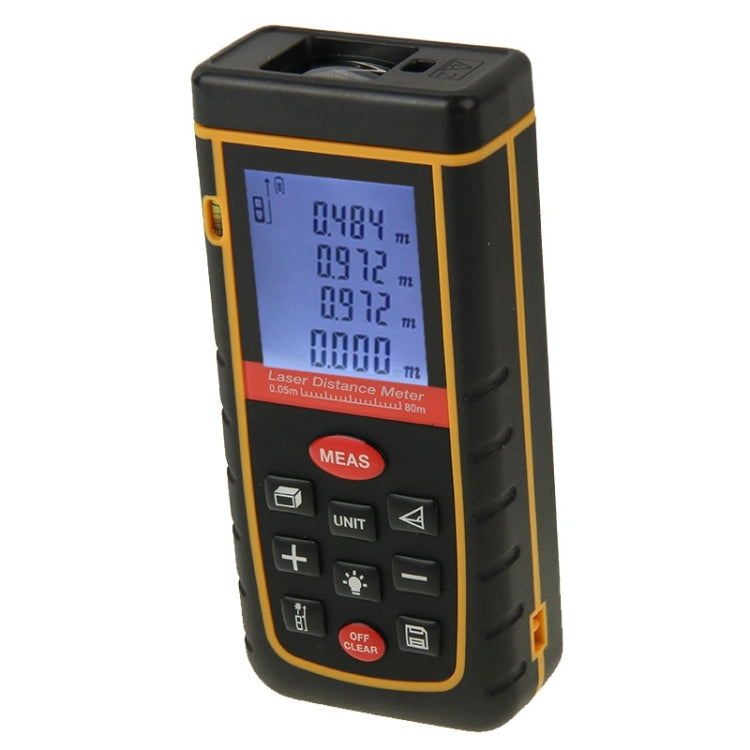 RZ-A80 1.9 inch LCD 80m Hand-held Laser Distance Meter with Level Bubble - Laser Rangefinder by PMC TechLife | Online Shopping South Africa | PMC TechLife | Buy Now Pay Later Mobicred